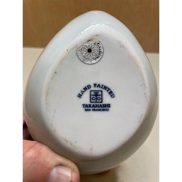 Small Vintage Takahashi Blue Ware Porcelain Swan/Goose Planter, Watering, Vase - Picture 5 of 10
